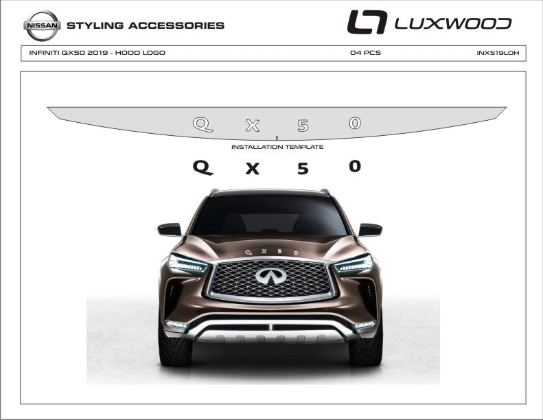 Infiniti QX50 (SUV) | 2019-2025 | Hood Logo | #INX519LOG